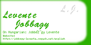 levente jobbagy business card